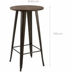 Budget 🌟 RENDEZ VOUS DéCO Table De Bar Ronde Chimie ∅60 Cm - Noir ✔️ 9 Budget 🌟 RENDEZ VOUS DéCO Table De Bar Ronde Chimie ∅60 Cm - Noir ✔️ -Table haute Boutique 24448863 3