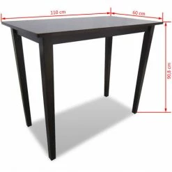 Bon marché 👏 YOUTHUP Table De Bar En Bois Marron - Brun 🔥 9 Bon marché 👏 YOUTHUP Table De Bar En Bois Marron - Brun 🔥 -Table haute Boutique 24522730 4