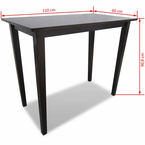Bon marché 👏 YOUTHUP Table De Bar En Bois Marron - Brun 🔥 6 Bon marché 👏 YOUTHUP Table De Bar En Bois Marron - Brun 🔥 – Image 4