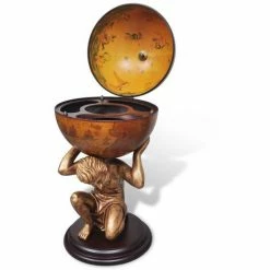 Budget 😉 YOUTHUP Bar Sous Forme De Globe Atlas 42 X 42 X 85 Cm - Brun 🔔 -Table haute Boutique 24522756 4