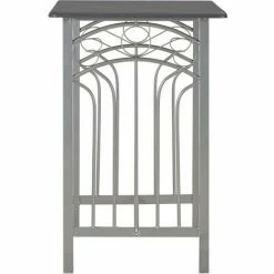 Sortie 🧨 YOUTHUP Ensemble De Bar 3 Pcs Bois Et Acier Anthracite - Gris 😀 -Table haute Boutique 24527965 4