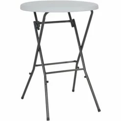 Meilleure vente 😉 YOUTHUP Table De Bar Pliante Blanc 80 X 110 Cm PEHD - Blanc 💯