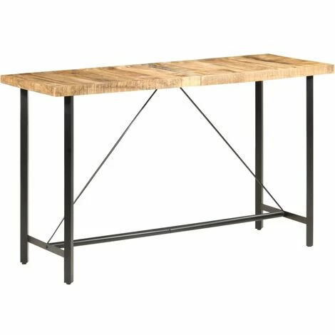 De gros 🤩 Table De Bar Bois De Manguier Brut 180x70x107 Cm VidaXL - Brun 💯 3 De gros 🤩 Table De Bar Bois De Manguier Brut 180x70x107 Cm VidaXL - Brun 💯