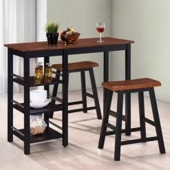 De gros 🎁 Hommoo Assortiment De Bar 3 Pcs MDF Noir HDV11353 🌟