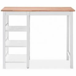 Meilleure affaire 🔥 Hommoo Ensemble De Bar 3 Pcs MDF Blanc HDV11354 🌟 -Table haute Boutique 25067092 4