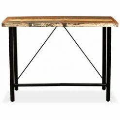 Sortie 🔔 Hommoo Ensemble De Bar 7 Pcs Bois De Recuperation Cuir Veritable Et Toile HDV18082 😍 9 Sortie 🔔 Hommoo Ensemble De Bar 7 Pcs Bois De Recuperation Cuir Veritable Et Toile HDV18082 😍 -Table haute Boutique 25080167 3