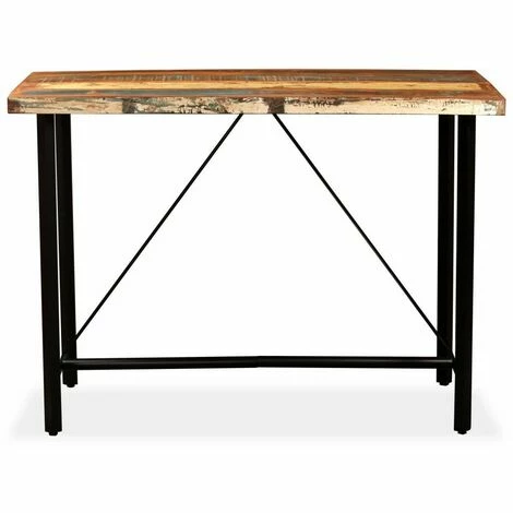 Sortie 🔔 Hommoo Ensemble De Bar 7 Pcs Bois De Recuperation Cuir Veritable Et Toile HDV18082 😍 5 Sortie 🔔 Hommoo Ensemble De Bar 7 Pcs Bois De Recuperation Cuir Veritable Et Toile HDV18082 😍 – Image 3
