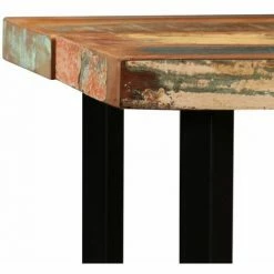 Sortie 🔔 Hommoo Ensemble De Bar 7 Pcs Bois De Recuperation Cuir Veritable Et Toile HDV18082 😍 10 Sortie 🔔 Hommoo Ensemble De Bar 7 Pcs Bois De Recuperation Cuir Veritable Et Toile HDV18082 😍 -Table haute Boutique 25080167 4