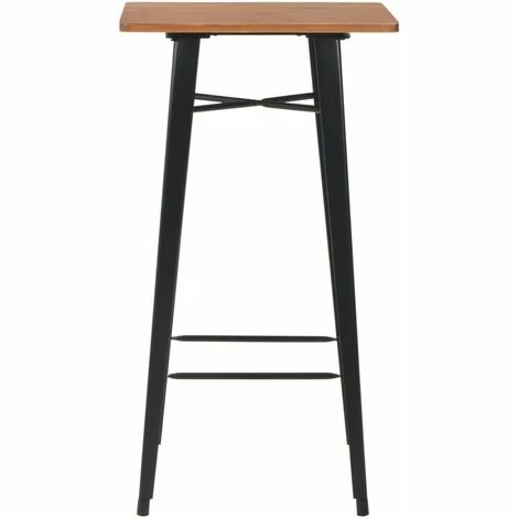 Meilleur prix ❤️ Hommoo Mobilier De Bar 3 Pcs Acier Noir HDV19632 😉 5 Meilleur prix ❤️ Hommoo Mobilier De Bar 3 Pcs Acier Noir HDV19632 😉 – Image 3