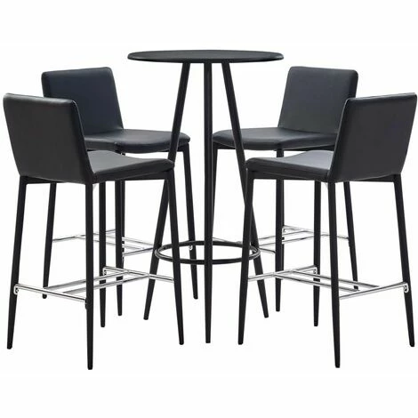 Tout neuf 👏 Hommoo Ensemble De Bar 5 Pcs Similicuir Noir HDV21885 👏 3 Tout neuf 👏 Hommoo Ensemble De Bar 5 Pcs Similicuir Noir HDV21885 👏