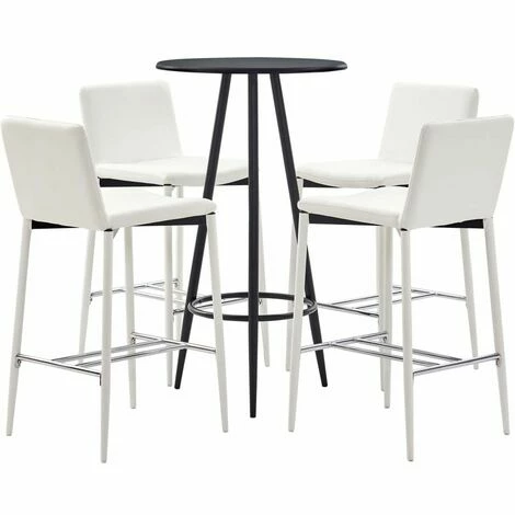 Meilleure vente 🧨 Hommoo Ensemble De Bar 5 Pcs Similicuir Blanc HDV21887 🧨 3 Meilleure vente 🧨 Hommoo Ensemble De Bar 5 Pcs Similicuir Blanc HDV21887 🧨