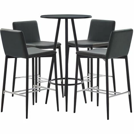 Offres 🧨 Hommoo Ensemble De Bar 5 Pcs Similicuir Gris HDV21891 👍 3 Offres 🧨 Hommoo Ensemble De Bar 5 Pcs Similicuir Gris HDV21891 👍