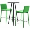 Bon marché 🛒 Hommoo Ensemble De Bar 3 Pcs Similicuir Vert HDV21902 ❤️ -Table haute Boutique 25086573 1
