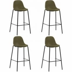 Meilleure vente 😍 Hommoo Ensemble De Bar 5 Pcs Tissu Marron HDV21909 ✔️ -Table haute Boutique 25086606 5