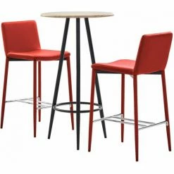 Les meilleures critiques de 🧨 Hommoo Ensemble De Bar 3 Pcs Similicuir Rouge HDV21983 🛒