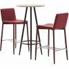 Top 10 🔔 Hommoo Ensemble De Bar 3 Pcs Similicuir Rouge Bordeaux HDV21985 🌟 -Table haute Boutique 25087045 1