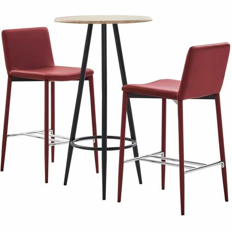 Top 10 🔔 Hommoo Ensemble De Bar 3 Pcs Similicuir Rouge Bordeaux HDV21985 🌟 3 Top 10 🔔 Hommoo Ensemble De Bar 3 Pcs Similicuir Rouge Bordeaux HDV21985 🌟