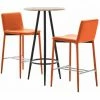 Promo ⭐ Hommoo Ensemble De Bar 3 Pcs Similicuir Orange HDV21989 😉 -Table haute Boutique 25087076 1