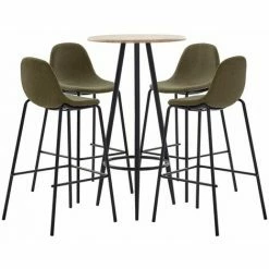 Meilleure affaire 👏 Hommoo Ensemble De Bar 5 Pcs Tissu Marron HDV22000 🔔