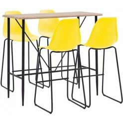 Top 10 👏 Hommoo Ensemble De Bar 5 Pcs Plastique Jaune HDV22057 🛒