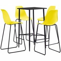 Meilleur prix 🎉 Hommoo Ensemble De Bar 5 Pcs Plastique Jaune HDV22083 🛒