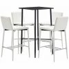 Top 10 ✨ Hommoo Ensemble De Bar 5 Pcs Similicuir Blanc HDV22089 ✔️ -Table haute Boutique 25087584 1