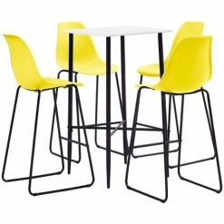 Coupon ⭐ Hommoo Ensemble De Bar 5 Pcs Plastique Jaune HDV22134 🎉