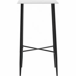 Acheter 🥰 Hommoo Ensemble De Bar 5 Pcs Similicuir Blanc HDV22140 🎉 -Table haute Boutique 25087698 3