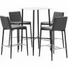 Promo 🔥 Hommoo Ensemble De Bar 5 Pcs Similicuir Gris HDV22144 😉 -Table haute Boutique 25087711 1