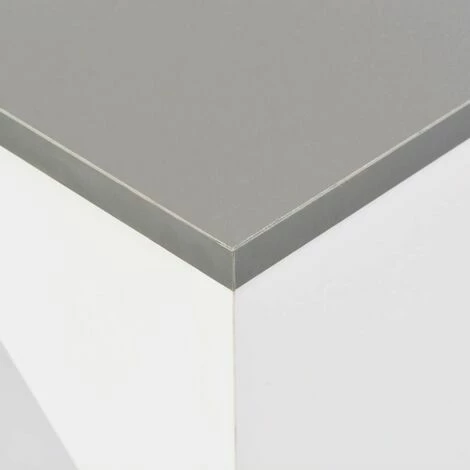 Budget 🔥 Hommoo Table De Bar Avec Tablette Amovible Blanc 138 X 40 X 120 Cm HDV22377 👍 4 Budget 🔥 Hommoo Table De Bar Avec Tablette Amovible Blanc 138 X 40 X 120 Cm HDV22377 👍 – Image 2