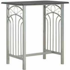 Les meilleures critiques de 🎁 Hommoo Ensemble De Bar 3 Pcs Bois Et Acier Noir HDV24934 😉 -Table haute Boutique 25137466 2