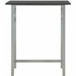 Les meilleures critiques de 🎁 Hommoo Ensemble De Bar 3 Pcs Bois Et Acier Noir HDV24934 😉 -Table haute Boutique 25137466 3