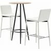 Meilleur prix 🛒 Hommoo Ensemble De Bar 3 Pcs Similicuir Blanc HDV33092 🥰 2 Meilleur prix 🛒 Hommoo Ensemble De Bar 3 Pcs Similicuir Blanc HDV33092 🥰 -Table haute Boutique 25242753 1