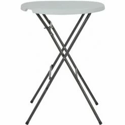 Les meilleures critiques de 🤩 Hommoo Table De Bar Pliante Blanc 80 X 110 Cm PEHD HDV28752 🌟 -Table haute Boutique 25320731 2