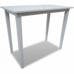 Vente flash 😀 Hommoo Table De Bar En Bois Blanc HDV08928 ⌛