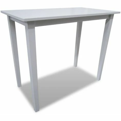 Vente flash 😀 Hommoo Table De Bar En Bois Blanc HDV08928 ⌛ 3 Vente flash 😀 Hommoo Table De Bar En Bois Blanc HDV08928 ⌛