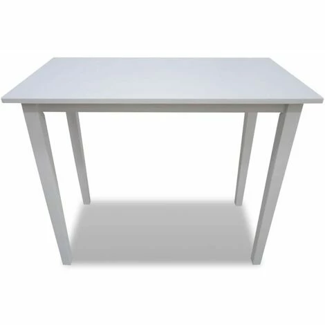 Vente flash 😀 Hommoo Table De Bar En Bois Blanc HDV08928 ⌛ 4 Vente flash 😀 Hommoo Table De Bar En Bois Blanc HDV08928 ⌛ – Image 2