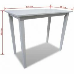 Vente flash 😀 Hommoo Table De Bar En Bois Blanc HDV08928 ⌛ 9 Vente flash 😀 Hommoo Table De Bar En Bois Blanc HDV08928 ⌛ -Table haute Boutique 25321703 4