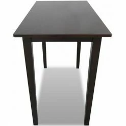 Offres 👍 Hommoo Table De Bar En Bois Marron HDV08930 👍 -Table haute Boutique 25321707 3