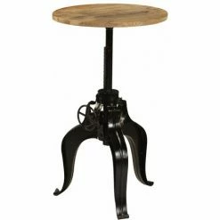 Nouveau ✨ Hommoo Table De Bar Bois De Manguier Massif 60 X (76-110) Cm HDV11265 🧨 10 Nouveau ✨ Hommoo Table De Bar Bois De Manguier Massif 60 X (76-110) Cm HDV11265 🧨 -Table haute Boutique 25321937 4