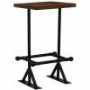 Bon marché 🛒 Hommoo Table De Bar Bois De Recuperation Massif Marron 60x60x107 Cm HDV11371 🌟