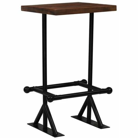 Bon marché 🛒 Hommoo Table De Bar Bois De Recuperation Massif Marron 60x60x107 Cm HDV11371 🌟 3 Bon marché 🛒 Hommoo Table De Bar Bois De Recuperation Massif Marron 60x60x107 Cm HDV11371 🌟