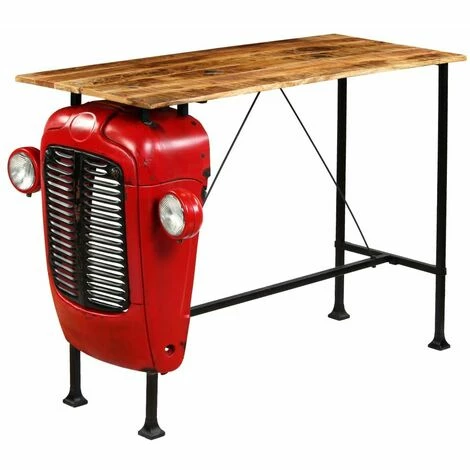 Meilleur prix ⭐ Hommoo Table De Bar Bois De Manguier 60x150x107 Cm Rouge Tracteur HDV12171 🤩 4 Meilleur prix ⭐ Hommoo Table De Bar Bois De Manguier 60x150x107 Cm Rouge Tracteur HDV12171 🤩 – Image 2