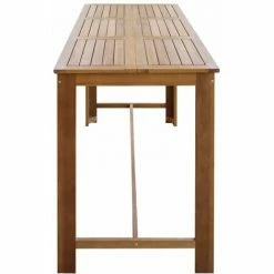 Budget 🎉 Hommoo Table De Bar Bois D'acacia Solide 150 X 70 X 105 Cm HDV12590 😍 -Table haute Boutique 25322381 3