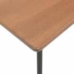 Sortie 🤩 Hommoo Table A Diner Marron 120x60x73 Cm Contreplaque Solide Et Acier HDV22236 ❤️ -Table haute Boutique 25323160 5