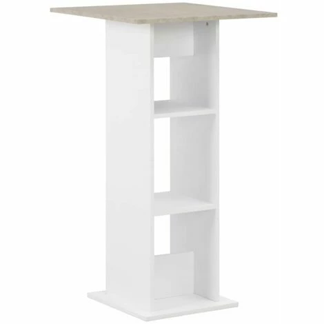 Acheter 🤩 Hommoo Table De Bar Blanc 60x60x110 Cm HDV22359 🌟 3 Acheter 🤩 Hommoo Table De Bar Blanc 60x60x110 Cm HDV22359 🌟