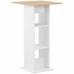 Meilleure vente 😀 Hommoo Table De Bar Blanc 60x60x110 Cm HDV22360 🎉