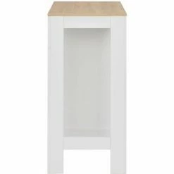 Sortie ⌛ Hommoo Table De Bar Avec Etagere Blanc 110x50x103 Cm HDV22366 🎉 -Table haute Boutique 25323321 5