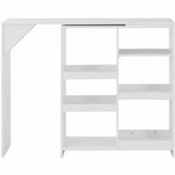 Tout neuf 🎁 Hommoo Table De Bar Avec Tablette Amovible Blanc 138 X 40 X 120 Cm HDV22373 🔥 9 Tout neuf 🎁 Hommoo Table De Bar Avec Tablette Amovible Blanc 138 X 40 X 120 Cm HDV22373 🔥 -Table haute Boutique 25323408 3