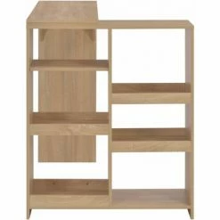 Bon marché ⭐ Hommoo Table De Bar Avec Tablette Amovible Chene 138 X 40 X 120 Cm HDV22375 ❤️ -Table haute Boutique 25323443 5